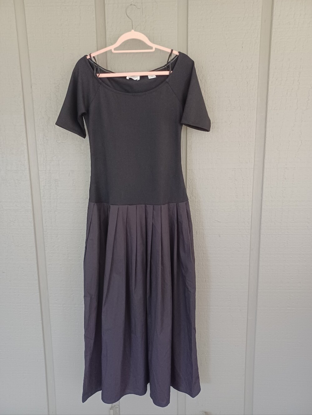 Marcella NYC Mila Maxi Dress Size M Women Off The Shoulder Pockets In Black - Picture 2 of 14